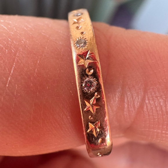 Pieces of Starr 14k Rose Gold Celestial Slice Ring - Picture 13 of 17